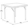 Emery 36" Wide Light Gray Square Outdoor Folding Table