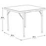 Thumbnail2 of Emery 36" Wide Light Gray Square Outdoor Folding Table more views