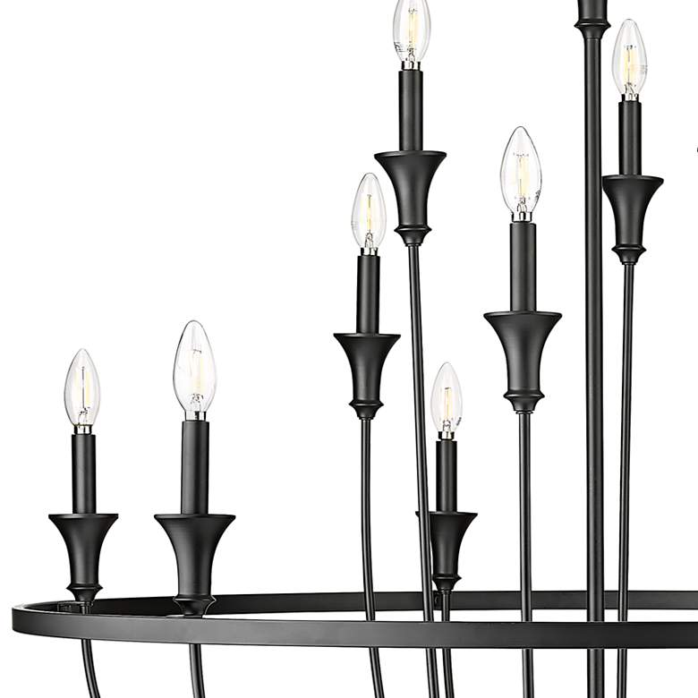 Image 2 Emery 40 1/4" Wide Matte Black 12-Light Chandelier more views