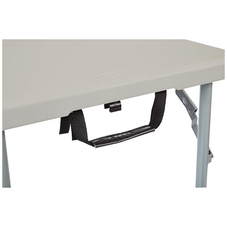 Image 2 Emery 48 inch Wide Gray Fold in Half Outdoor Multi-Purpose Table more views