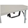 Emery 48" Wide Gray Fold in Half Outdoor Multi-Purpose Table