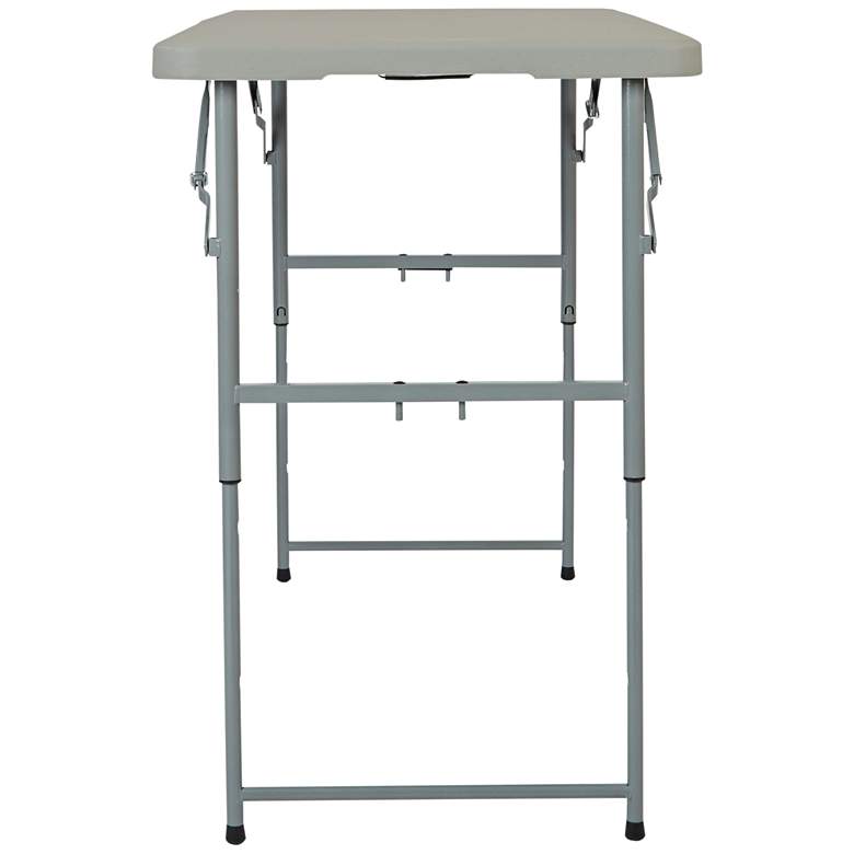 Image 5 Emery 48" Wide Gray Fold in Half Outdoor Multi-Purpose Table more views