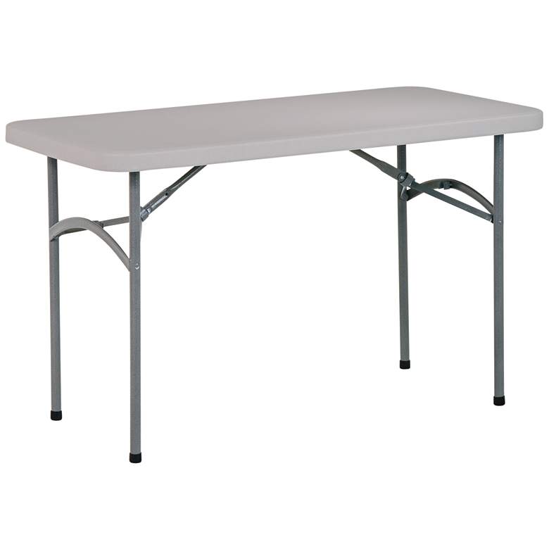 Image 1 Emery 48" Wide Light Gray Outdoor Multi-Purpose Table