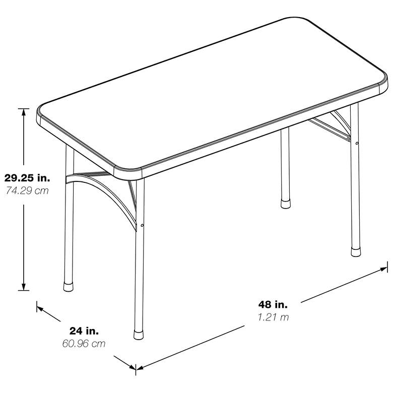 Image 2 Emery 48" Wide Light Gray Outdoor Multi-Purpose Table more views