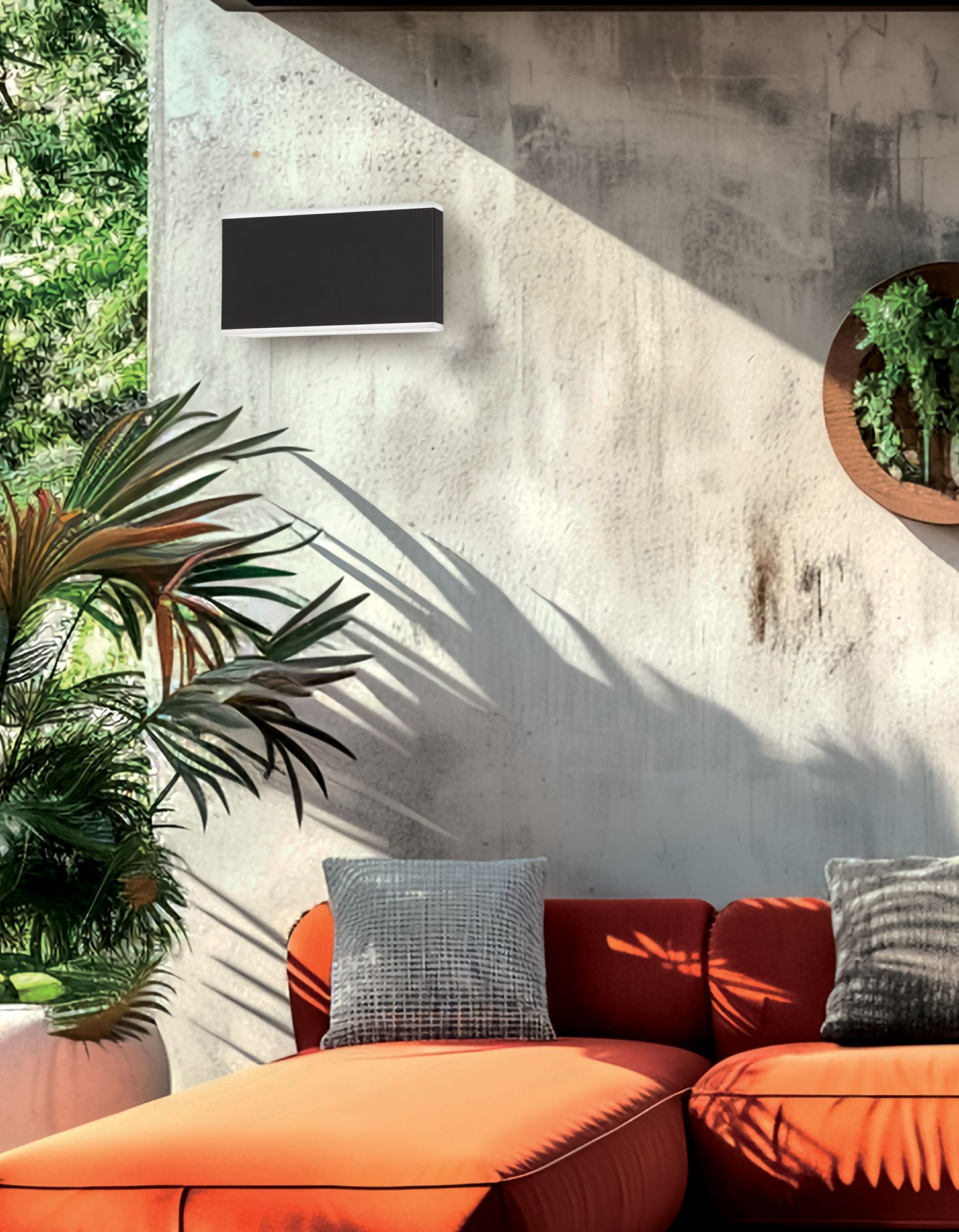 Image 2 Emery 5" High 2-Light Matte Black Finish Outdoor Wall Sconce w/ White Shade more views