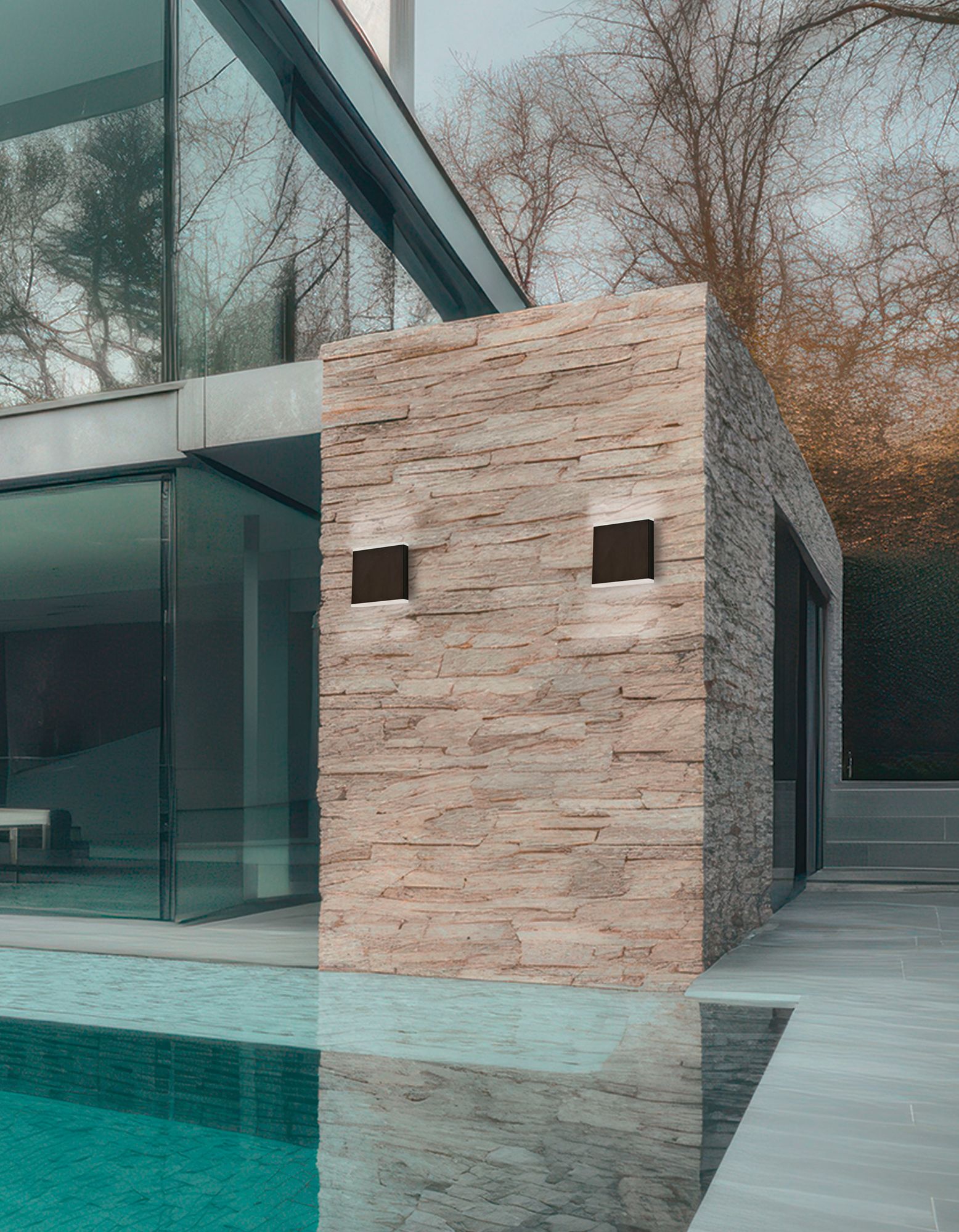 Image 2 Emery 5" High 2-Light Matte Black Finish Outdoor Wall Sconce w/ White Shade more views