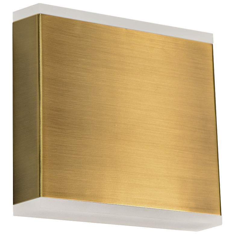 Image 1 Emery 5 inch High Aged Brass 15W LED Wall Sconce