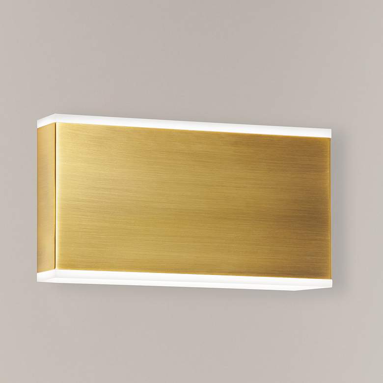Image 1 Emery 5" High Aged Brass 20W LED Wall Sconce