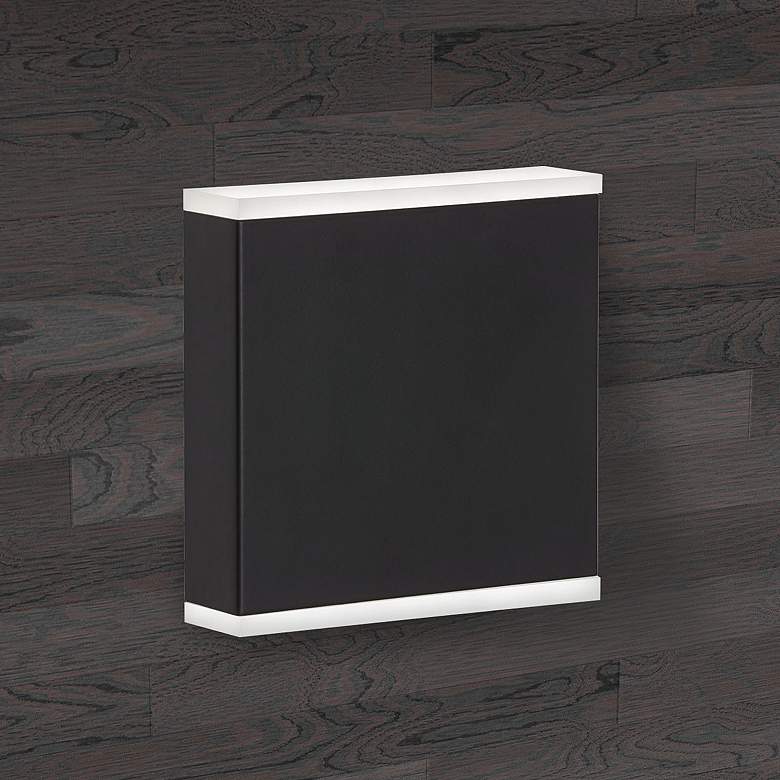 Image 1 Emery 5" High Matte Black 15W LED Wall Sconce
