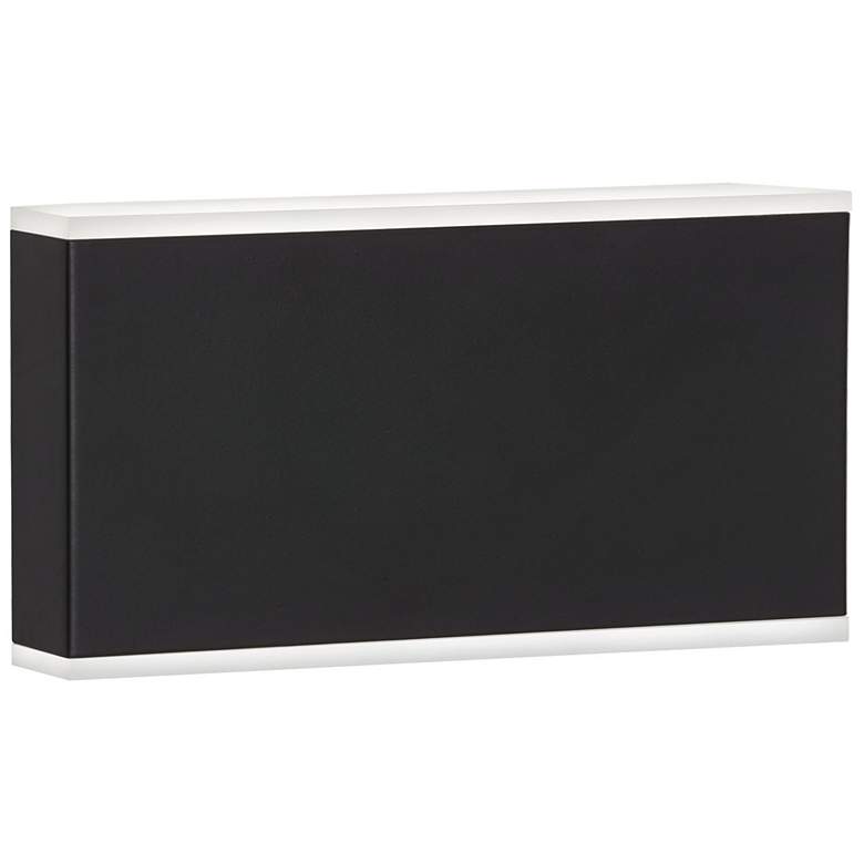 Image 1 Emery 5" High Matte Black 20W LED Wall Sconce With Frosted Acrylic Dif