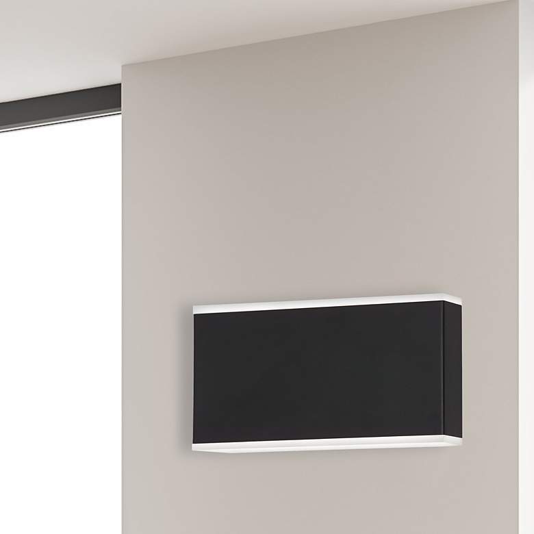 Image 2 Emery 5" High Matte Black 20W LED Wall Sconce With Frosted Acrylic Dif more views