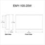3_Emery 5" High Matte Black 20W LED Wall Sconce With Frosted Acrylic Dif more views