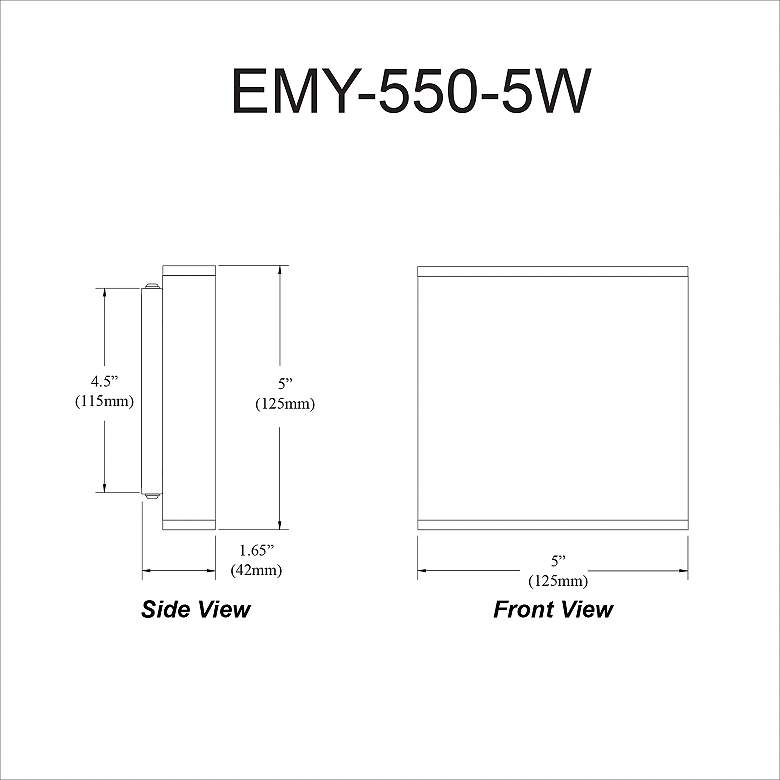 Image 3 Emery 5" High Matte White 15W LED Wall Sconce more views