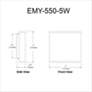 3_Emery 5" High Matte White 15W LED Wall Sconce more views