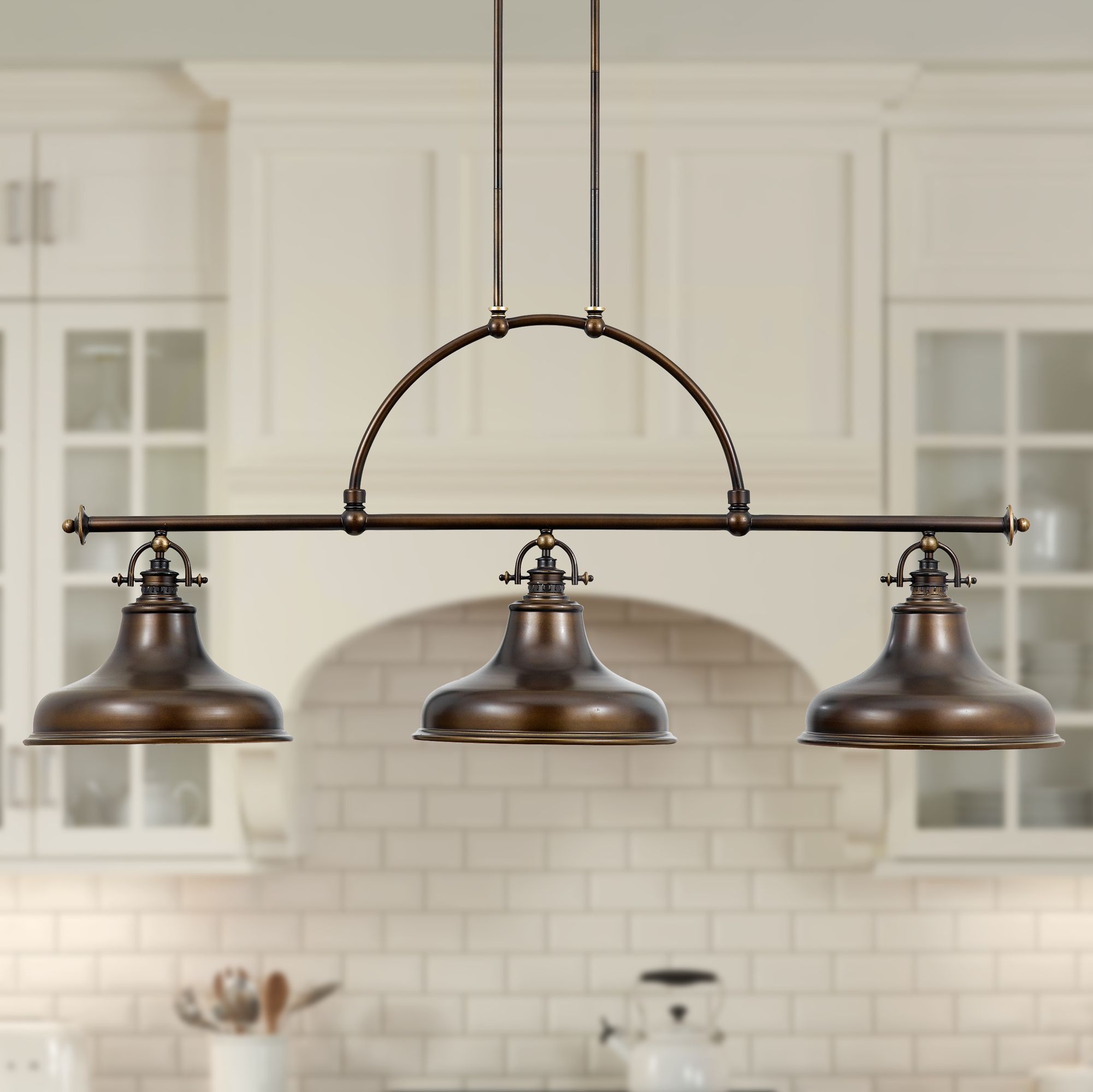 bronze island chandelier