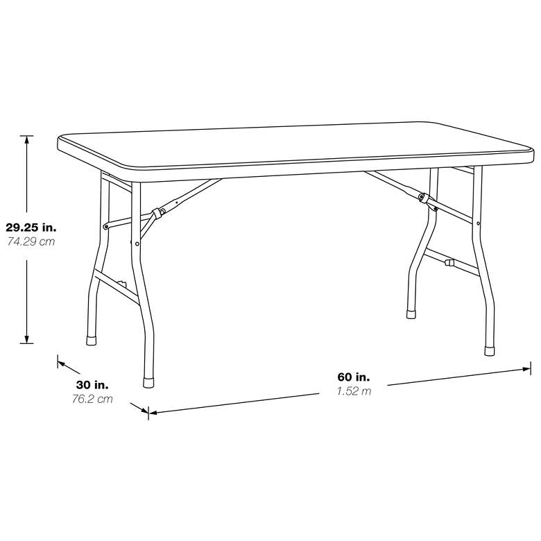 Image 2 Emery 60" Wide Light Gray Outdoor Multi-Purpose Table more views