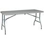 Thumbnail1 of Emery 61" Wide Gray Center Fold Outdoor Multi-Purpose Table