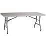Emery 72" Wide Gray Center Fold Outdoor Multi-Purpose Table