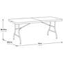 Emery 72" Wide Gray Center Fold Outdoor Multi-Purpose Table