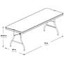 Emery 72" Wide Light Gray Outdoor Multi-Purpose Table