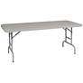 Emery 72"W Light Gray Adjustable Outdoor Multi-Purpose Table