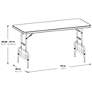 Emery 72"W Light Gray Adjustable Outdoor Multi-Purpose Table