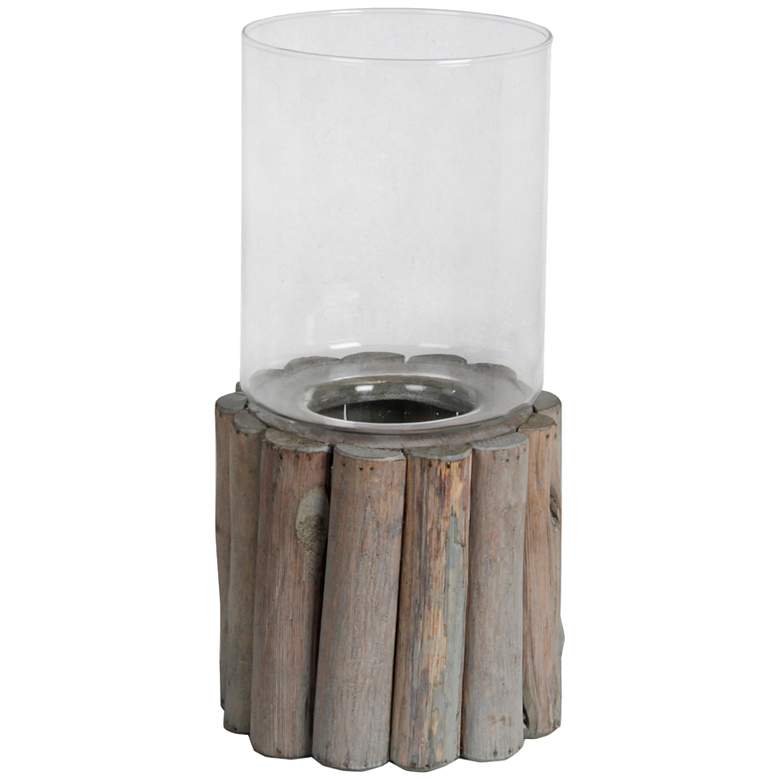 Image 1 Emery Brown Organic Small Votive Wooden Candle Holder