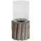 Emery Brown Organic Small Votive Wooden Candle Holder