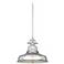 Emery Silver Finish Rod Hung 13 1/2" Wide Pendant Chandelier