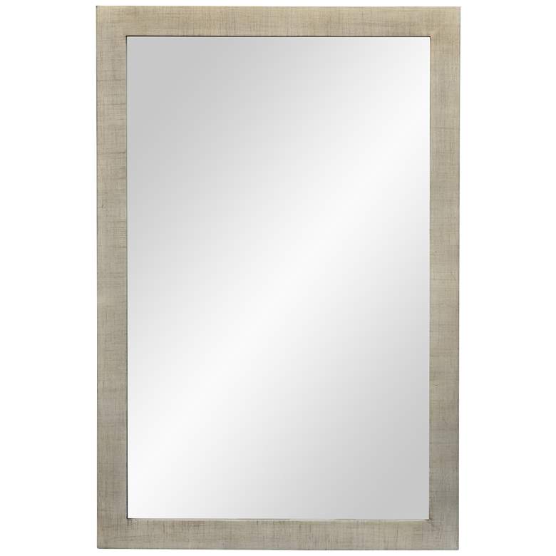 Image 1 Emery Silver Leaf Wood 24" x 36" Wall Mirror