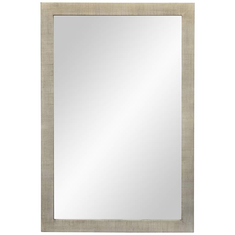 Image 1 Emery Silver Leaf Wood 24 inch x 36 inch Wall Mirror