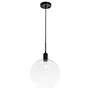 Thumbnail3 of Emett 1 Lt Black And Clear Glass Pendant more views