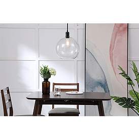 Image5 of Emett 1 Lt Black And Clear Glass Pendant more views