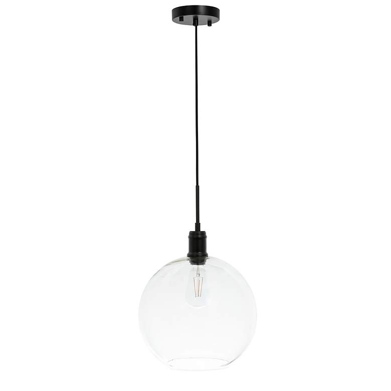 Image 6 Emett 1 Lt Black And Clear Glass Pendant more views