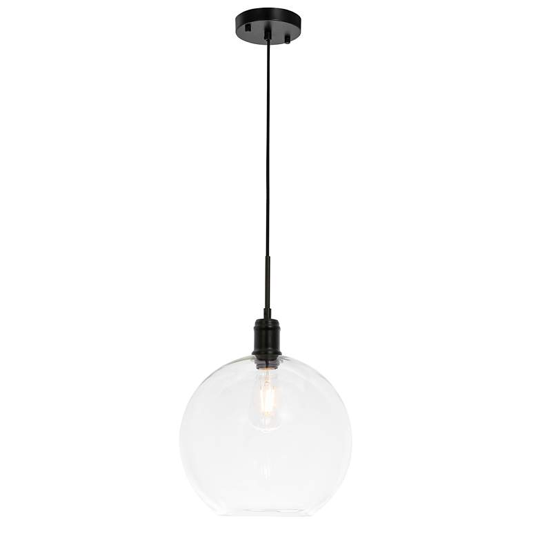 Image 7 Emett 1 Lt Black And Clear Glass Pendant more views