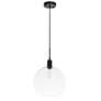 Emett 1 Lt Black And Clear Glass Pendant