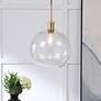 1_Emett 1 Lt Brass And Clear Glass Pendant