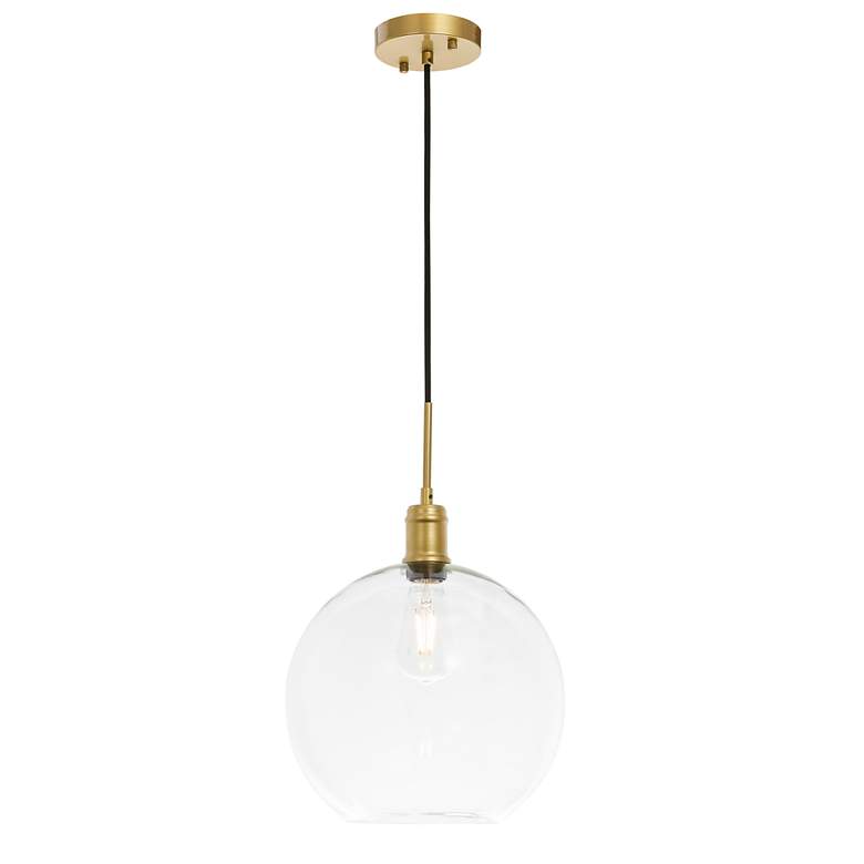 Image 5 Emett 1 Lt Brass And Clear Glass Pendant more views