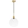 5_Emett 1 Lt Brass And Clear Glass Pendant more views