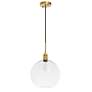 6_Emett 1 Lt Brass And Clear Glass Pendant more views
