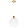7_Emett 1 Lt Brass And Clear Glass Pendant more views
