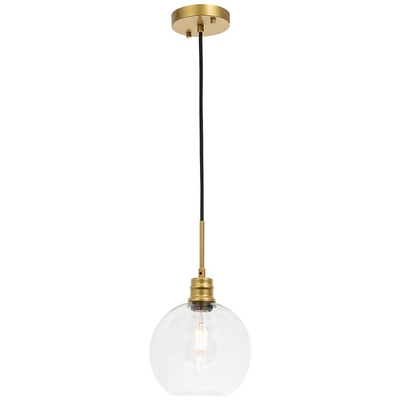Image 2 Emett 1 Lt Brass And Clear Glass Pendant