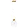 7_Emett 1 Lt Brass And Clear Glass Pendant more views