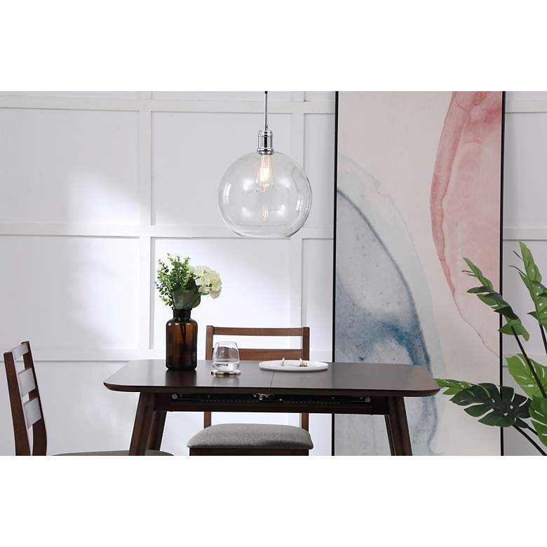 Image 3 Emett 1 Lt Chrome And Clear Glass Pendant more views