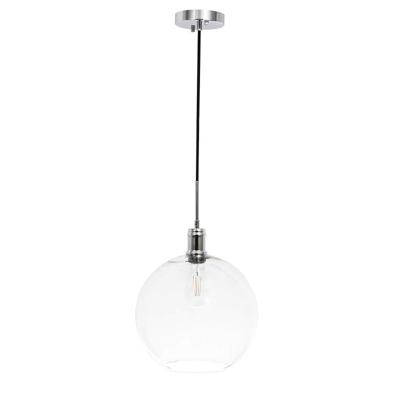 Image 4 Emett 1 Lt Chrome And Clear Glass Pendant more views