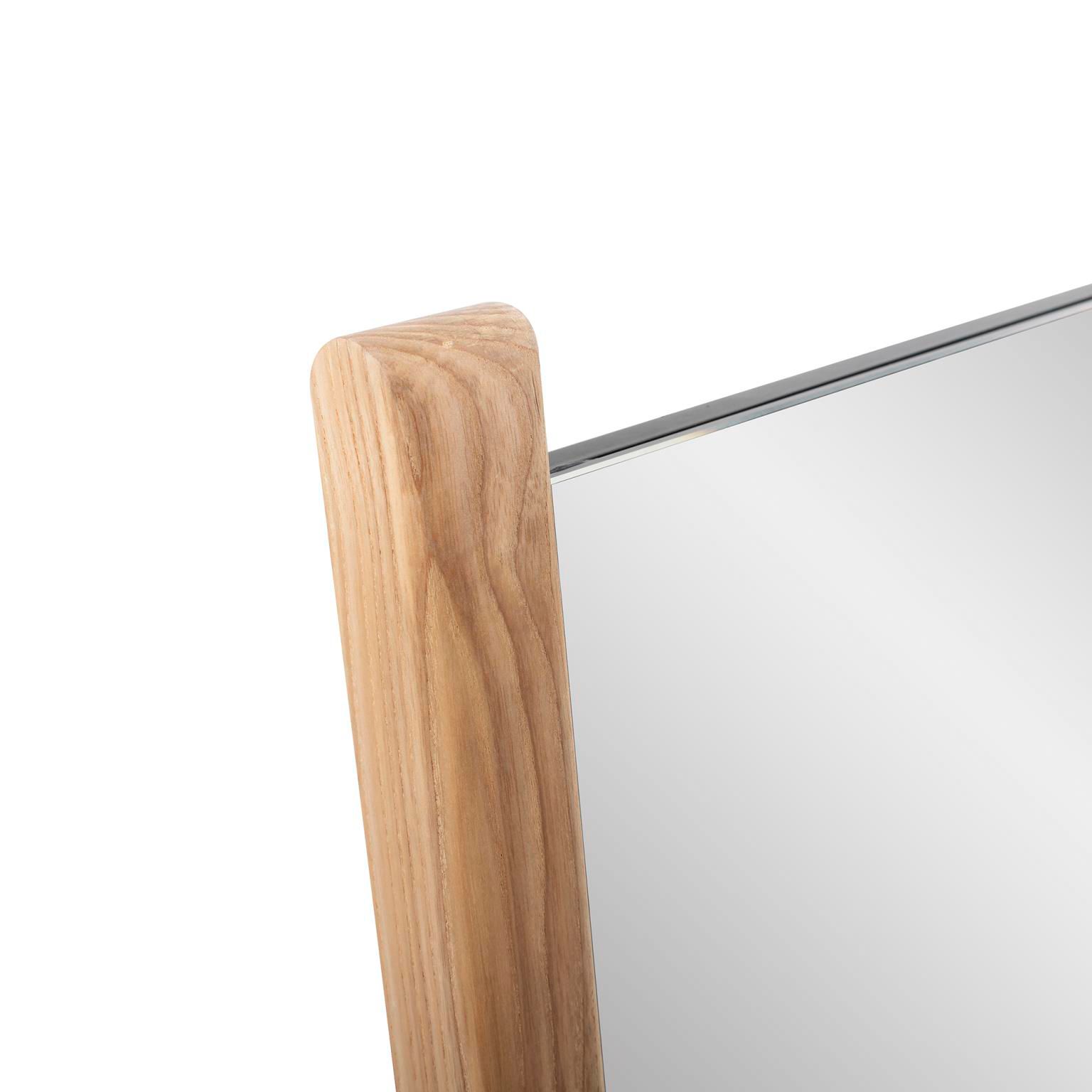 Emil Bleached Oak 24" x 40" Rectangular Vanity Wall Mirror