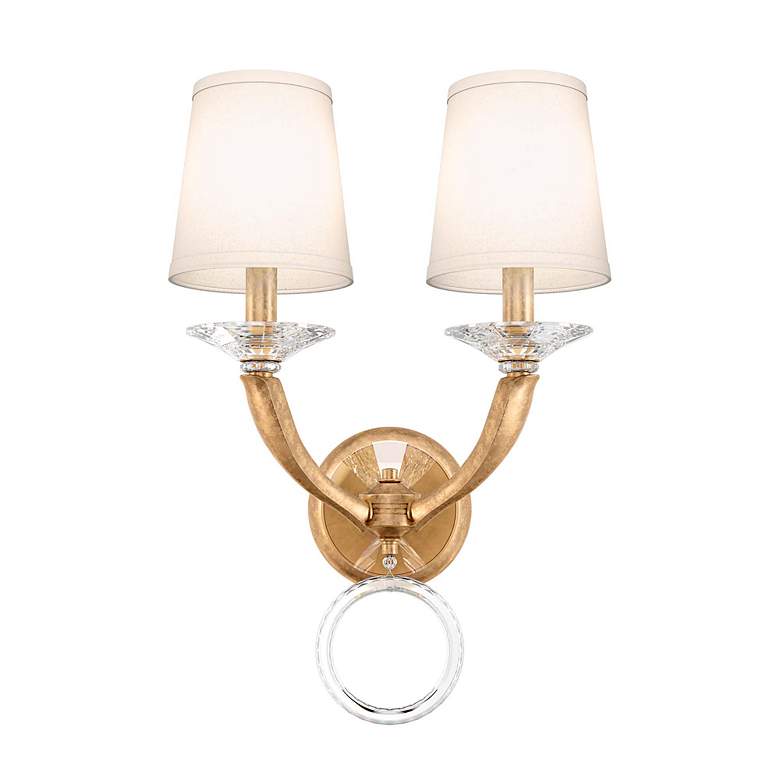 Image 1 Emilea 20"H x 13"W 2-Light Crystal Wall Sconce in French Gold
