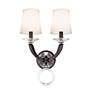 2_Emilea 20"H x 13"W 2-Light Crystal Wall Sconce in Heirloom Bronze