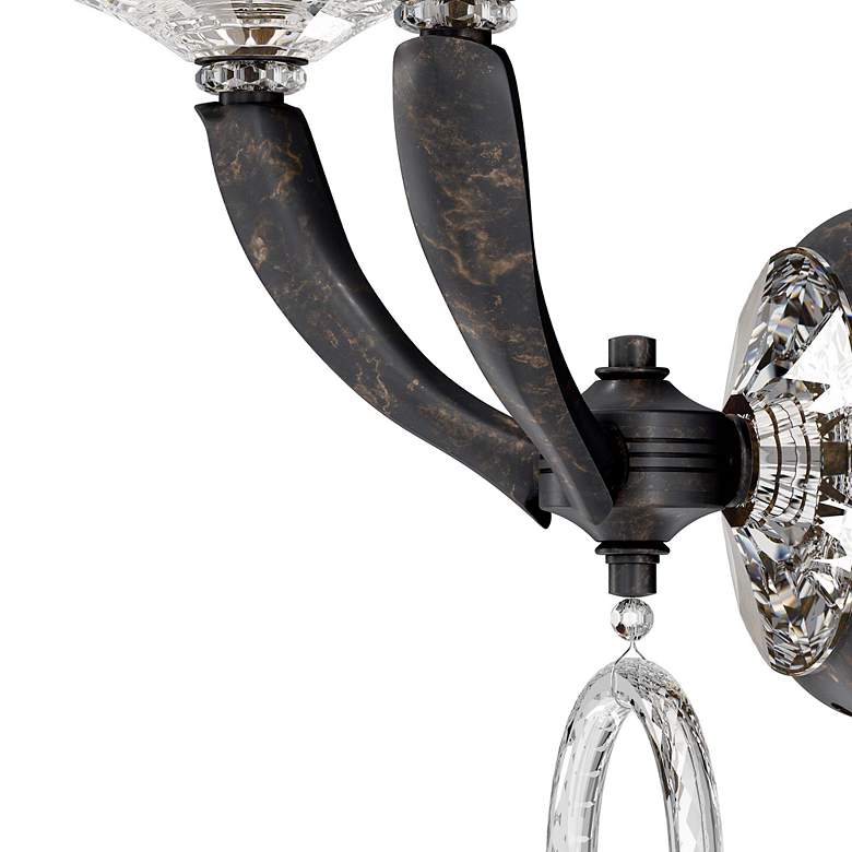 Image 3 Emilea 20"H x 13"W 2-Light Crystal Wall Sconce in Heirloom Bronze more views