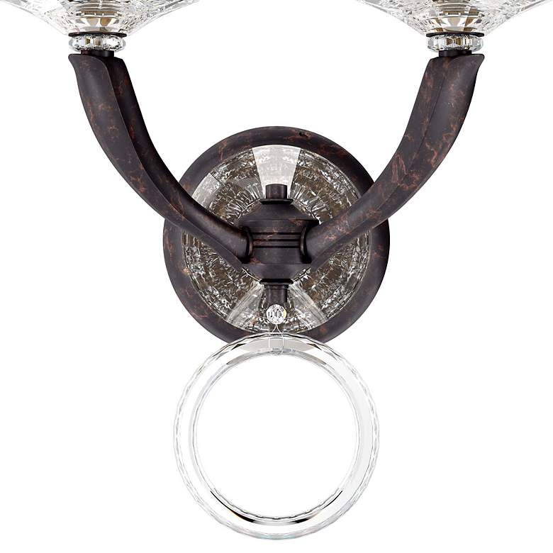 Image 4 Emilea 20"H x 13"W 2-Light Crystal Wall Sconce in Heirloom Bronze more views